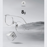 Gọng kính Zay Eyewear 18073 dáng vuông titanium phong cách Hàn Quốc