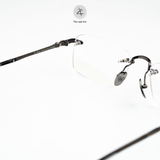  Gọng khoan không viền Chrome Hearts CH8085 dáng chữ nhật titanium cao cấp full box 