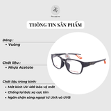  Gọng kính New Balance Elock NBS09489X dáng vuông titanium chính hãng fullbox 