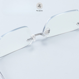 Gọng khoan không viền 69069 dáng đa giác titanium cao cấp