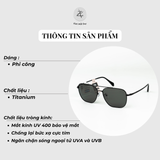  Kính mát Parim 74016 dáng phi công Titanium fullbox chính hãng 