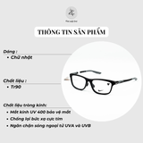 Gọng kính thể thao Nike Nike7406LB dáng vuông nhựa TR90 dẻo chính hãng fullbox