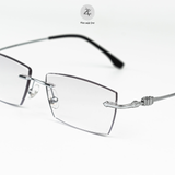  Gọng khoan không viền 69053-99 dáng chữ nhật titanium dẻo cao cấp 