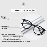  Gọng kính Zay Eyewear TR 28005 dáng vuông nhựa TR90 phong cách hàn quốc 