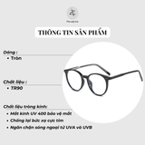  Gọng kính Zay Eyewear TR 17171 dáng tròn nhựa TR90 phong cách hàn quốc 