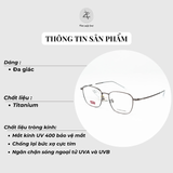  Gọng kính LEVI'S LV 7162/F dáng đa giác Titanium fullbox chính hãng 