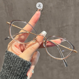  Gọng kính Zay Eyewear M6212 dáng mắt mèo titanium phong cách Hàn Quốc 
