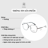  Gọng kính Velocity VL27115 dáng vuông thép không gỉ chính hãng fullbox 