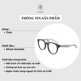  Gọng kính New Balance NBN06256X dáng tròn nhựa acetate chính hãng full box 