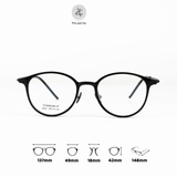 Gọng kính Zay Eyewear 9208 dáng tròn titanium phong cách Hàn Quốc