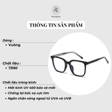  Gọng kính Zay Eyewear TR17205 dáng vuông nhựa TR90 phong cách hàn quốc 