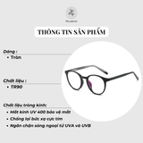  Gọng kính Zay Eyewear JL8022 dáng tròn nhựa TR90 phong cách hàn quốc 