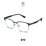 Gọng kính nửa khung Molsion MA7003 dáng vuông nhựa acetate & titanium chính hãng fullbox