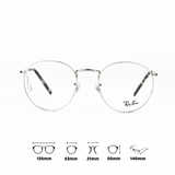 Gọng kính RayBan 0RX3637V dáng tròn kim loại chính hãng fullbox