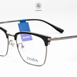  Gọng kính Ziozia browline KKDA6098 dáng Vuông nữa khung titanium fullbox chính hãng 