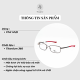  Gọng kính thể thao NIKE Nike4283 dáng chữ nhật titanium chính hãng fullbox 