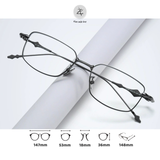  Gọng kính Zay Eyewear 31265 dáng chữ nhật kim loại phong cách Hàn Quốc 