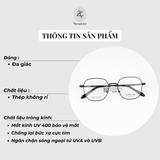  Gọng kính Velocity VL23305 dáng lục giác thép không gỉ chính hãng fullbox 