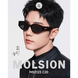  Kính mát Molsion MS3123 dáng mắt mèo nhựa acetate chính hãng fullbox 