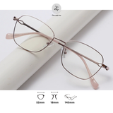  Gọng kính Zay Eyewear M90178 dáng đa giác kim loại phong cách hàn quốc 