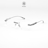  Gọng khoan không viền Chrome Hearts CH8326 dáng vuông titanium cao cấp fullbox 