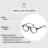  Gọng kính Zay Eyewear JL8023 dáng tròn nhựa TR90 phong cách hàn quốc 