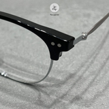  Gọng kính nửa khung 16844 dáng tròn  titanium cao cấp 