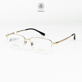  Gọng kính xẻ cước nửa khung CRV J88306 dáng chữ nhật Titanium chính hãng 