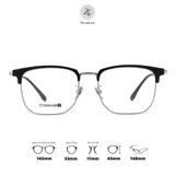  Gọng kính Zay Eyewear 88076 dáng vuông nửa khung Titanium phong cách Hàn Quốc 