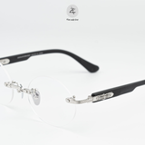  Gọng khoan không viền Chrome Hearts CH8131 dáng tròn titanium cao cấp full box 