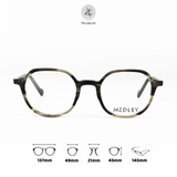  Gọng kính Zay Eyewear Kaki dáng đa giác nhựa acetate phong cách Hàn Quốc 