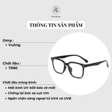  Gọng kính Zay Eyewear 9090 dáng vuông nhựa TR90 phong cách hàn quốc 