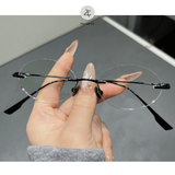  Gọng khoan không viền 131ZM dáng oval titanium cao cấp 