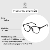  Gọng kính JL8019 dáng vuông nhựa TR90 dẻo cao cấp 