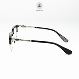  Gọng kính nửa khung Chrome Hearts Bonennoisseur II bạc 925 dáng vuông cao cấp fullbox 