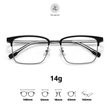  Gọng kính Zay Eyewear 85001 dáng vuông nửa khung Titanium phong cách Hàn Quốc 