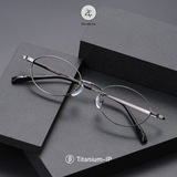  Gọng kính Zay Eyewear 2454 Titanium dáng oval phong cách thời trang cao cấp 