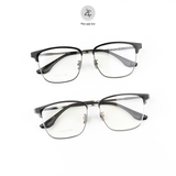  Gọng kính Zay Eyewear T 18320 dáng vuông nửa khung Titanium phong cách Hàn Quốc 