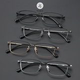  Gọng kính nửa khung Zay Eyewear J85941 dáng chữ nhật titanium phong cách Hàn Quốc 