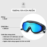  Kính bơi nam nữ Silicon mềm chống nước, chống sương tầm nhìn rộng 1075 