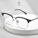  Gọng kính Zay Eyewear 6031 dáng vuông nửa khung Titanium phong cách Hàn Quốc 