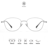  Gọng kính Zay Eyewear Z012 dáng mắt mèo titanium phong cách Hàn Quốc 