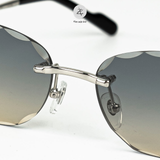  Gọng khoan không viền Cartier CT02602j dáng oval titanium cao cấp fullbox 