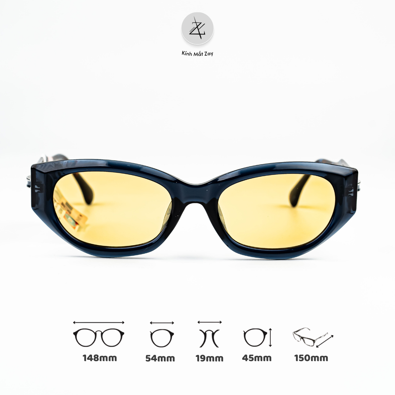  Kính mát Parim 76062 dáng mắt mèo nhựa acetate fullbox chính hãng 