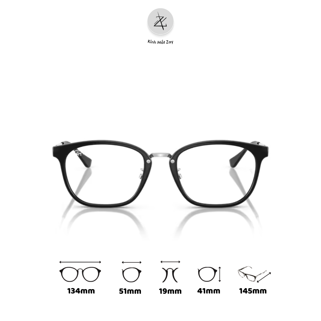  Gọng kính RayBan 0RX7247D dáng vuông nhựa Injected chính hãng fullbox 