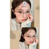  Gọng kính Zay Eyewear 08165 dáng oval Titanium phong cách Hàn Quốc 