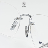  Gọng khoan không viền Chrome Hearts CH2067 dáng đa giác titanium cao cấp full box 
