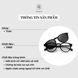  Kính râm cận thời trang S34203 clip on 2 in 1 nhựa TR90 chống tia UV 