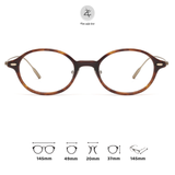Gọng kính Zay Eyewear 1071 dáng oval titanium phong cách Hàn Quốc