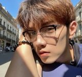  Gọng kính nửa khung CH SLUNTRADICTION dáng vuông titanium cao cấp 